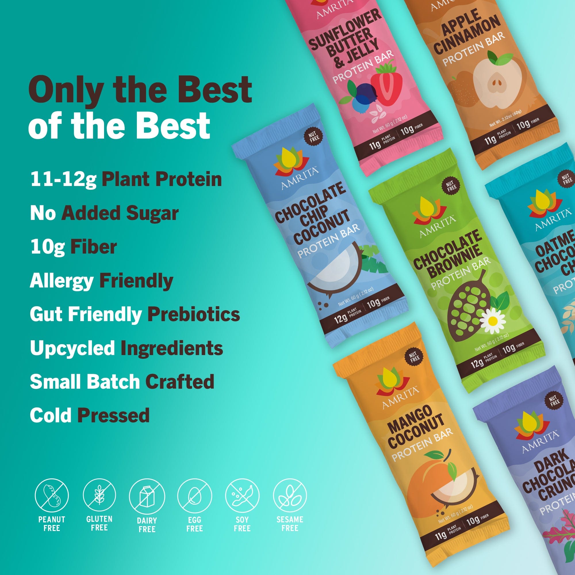 amrita-health-foods High Protein Bars Variety Pack