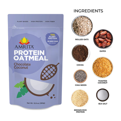 Amrita Health Foods 1 bag Chocolate Coconut Protein Oats