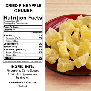 Amrita Health Foods 1lb Dried Diced Pineapple