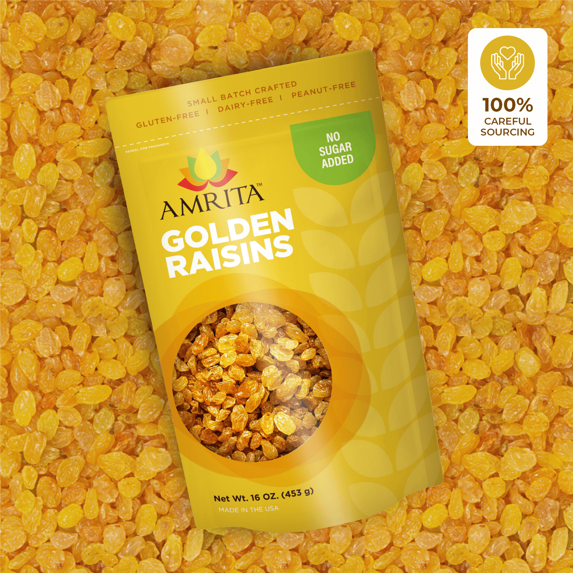 Amrita Health Foods 1lb Golden Raisins