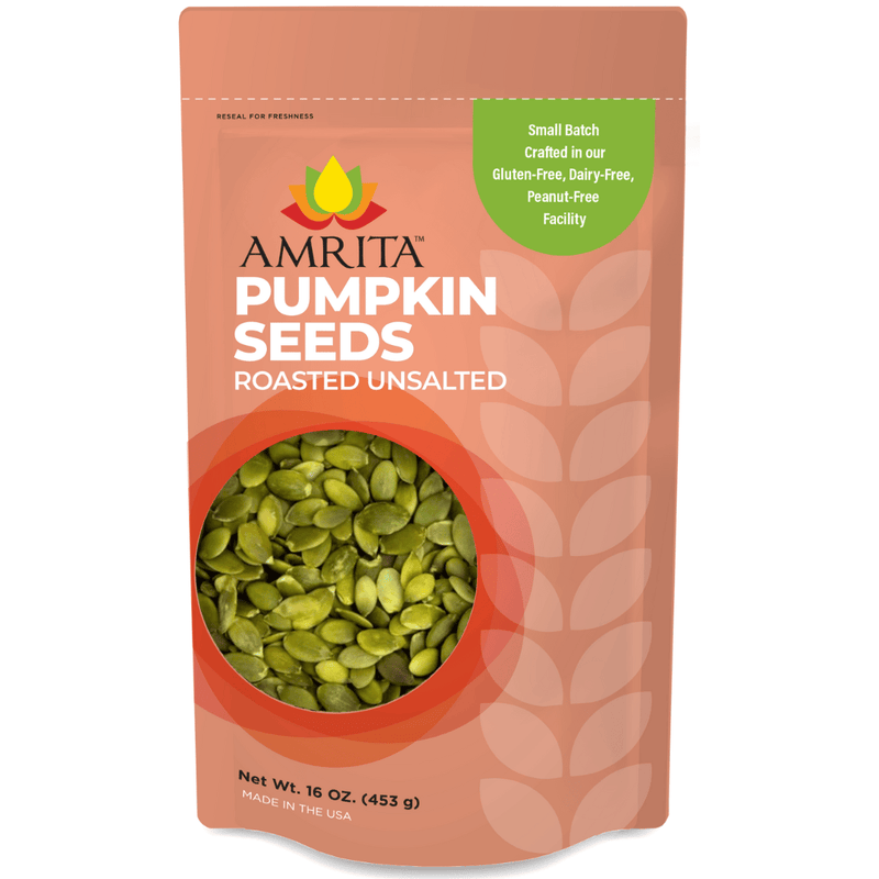 Amrita Health Foods 1lb Pumpkin Seeds - Roasted and Unsalted