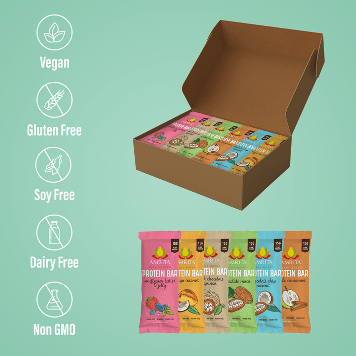 Amrita High Protein Bars Starter Pack Amrita Health Foods Amrita high protein bars starter pack amrita health foods