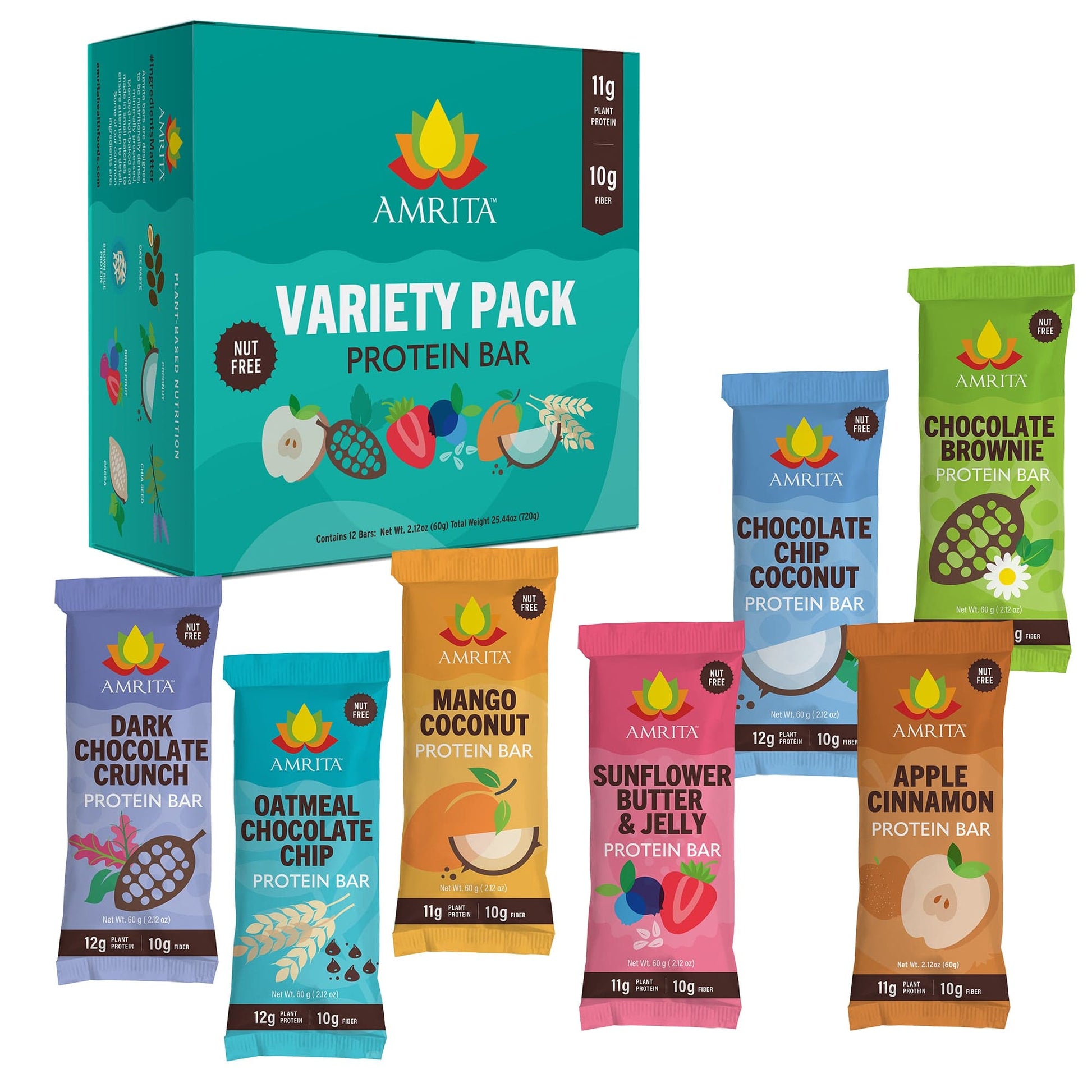 amrita-health-foods High Protein Bars Variety Pack
