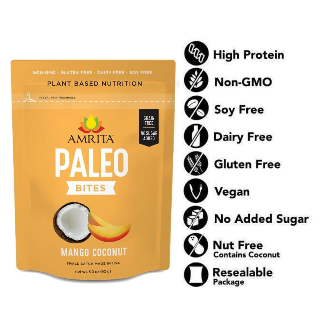 amrita-health-foods Paleo Mango Coconut Bites (3 Pouches)