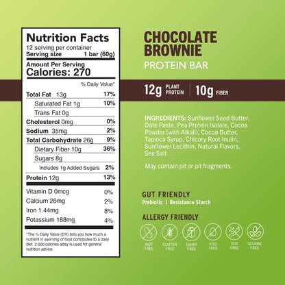 amrita-health-foods protein bars 12 Bars Chocolate Brownie