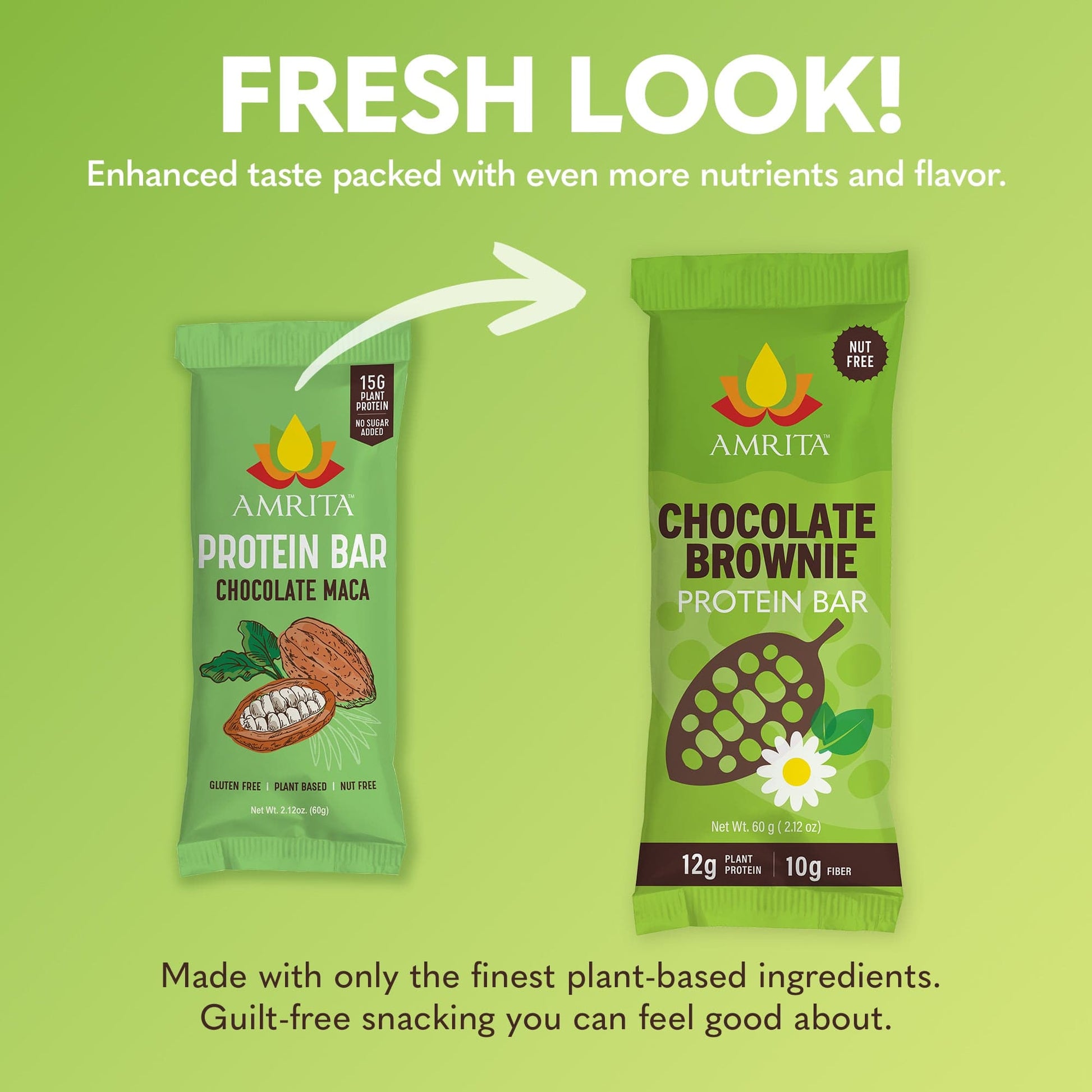 amrita-health-foods protein bars 12 Bars Chocolate Brownie