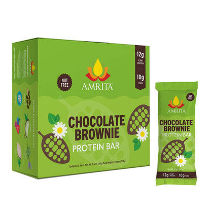 amrita-health-foods protein bars 12 Bars Chocolate Brownie