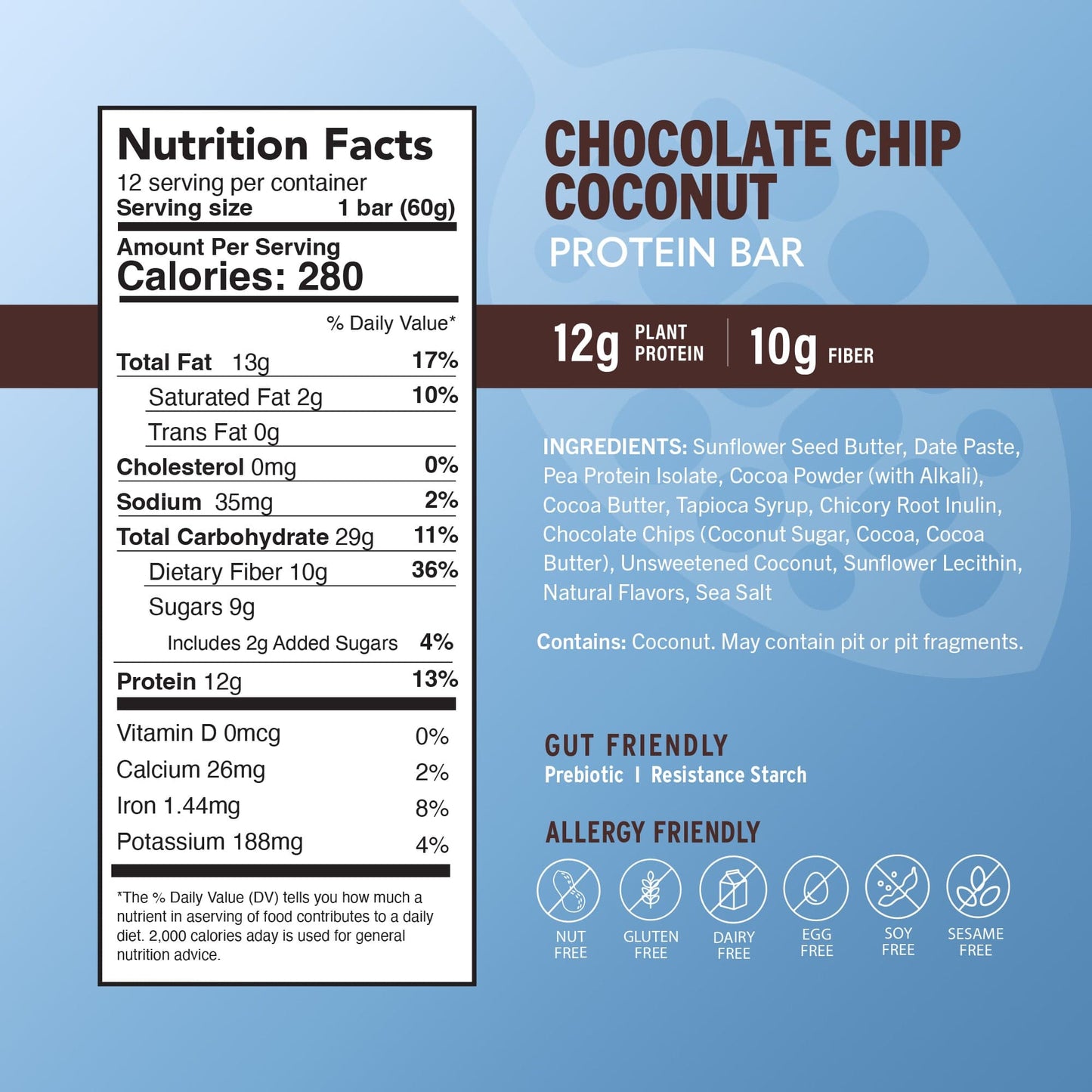 amrita-health-foods protein bars Chocolate Chip Coconut