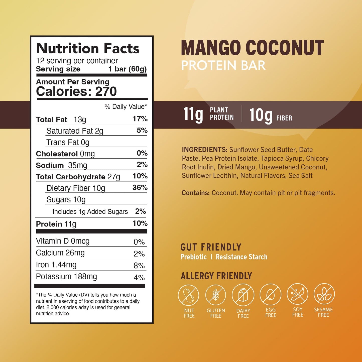 amrita-health-foods protein bars Mango Coconut