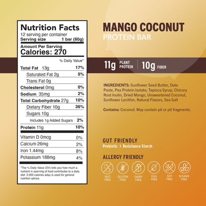 amrita-health-foods protein bars Mango Coconut