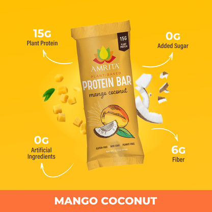 amrita-health-foods protein bars Mango Coconut High Protein Bars